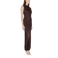 Brown Polyamide Long Dress