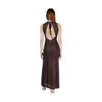 Brown Polyamide Long Dress