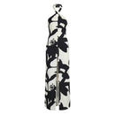 Black And White Viscose Long Dress