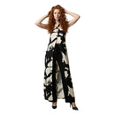 Black And White Viscose Long Dress