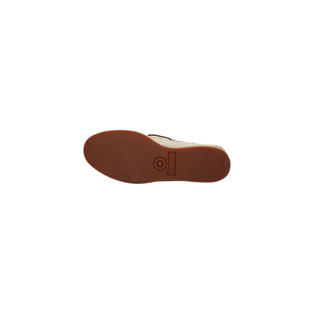 Beige Leather Platform Pumps