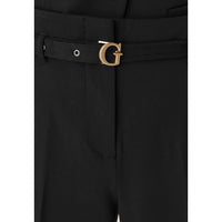 Black Viscose Casual Pants