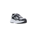 Black And White Polyester Athletic Sneakers