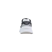 Black And White Polyester Athletic Sneakers