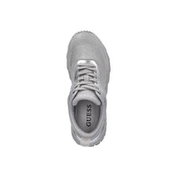 Silver Polyester Chunky Sneakers
