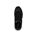 Black Polyester Athletic Sneakers