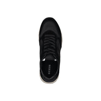 Black Polyester Athletic Sneakers