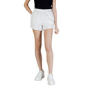 White Polyester Short And Mini Shorts