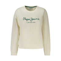 White Cotton Blend Women's Sweatshirt