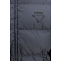 Blue Polyamide Full-Length Jacket