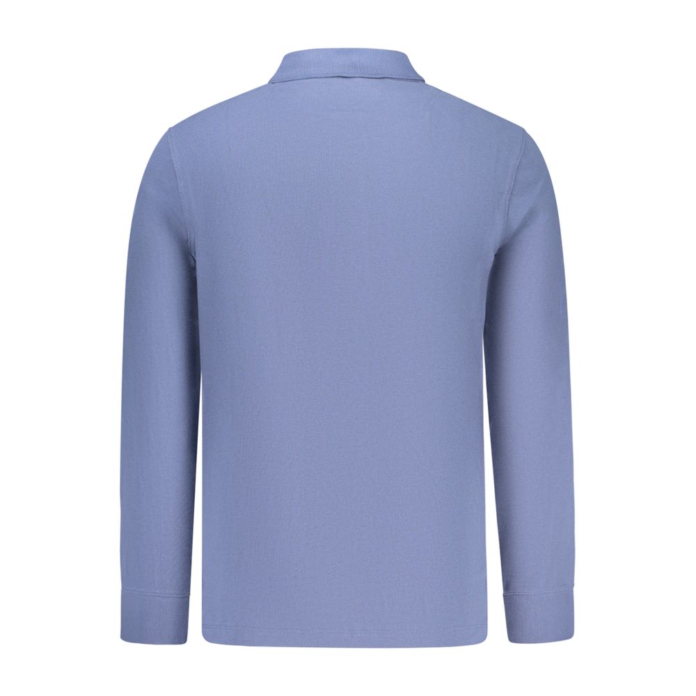 Blue Cotton Polo Shirt