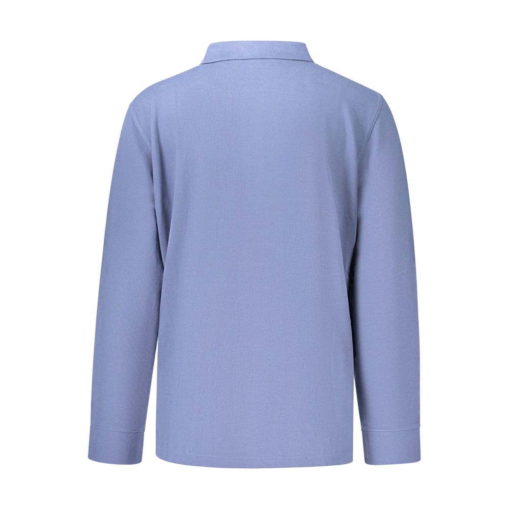Blue Cotton Polo Shirt