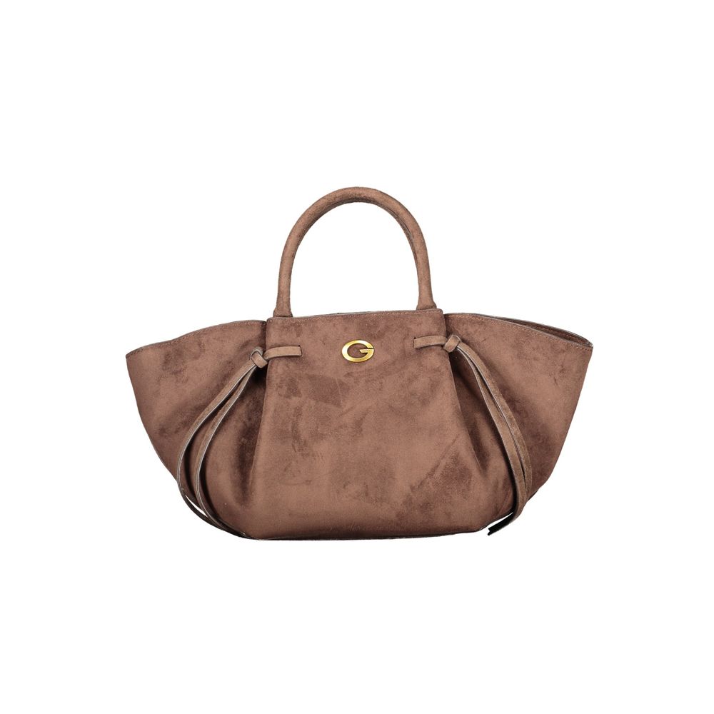 Brown Polyester Handbag