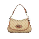 Beige Polyester Handbag