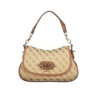 Beige Polyester Handbag