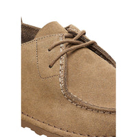 Beige Suede Leather Oxfords And Derbies