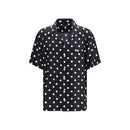 Black Silk Pattern Shirt