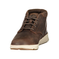 Brown Polyurethane Men Sneakers