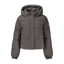 Black Polyester Full-Length Jacket