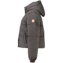 Black Polyester Full-Length Jacket