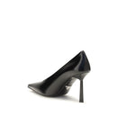 Black Goatskin High Heel Pumps