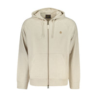 Beige Cotton Men's Hoodie