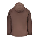 Brown Polyester Full-Length Jacket
