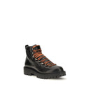 Black Calf Leather Bos Taurus Lace-Up Boots