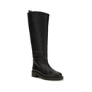 Black Calf Leather Bos Taurus Flat Boots