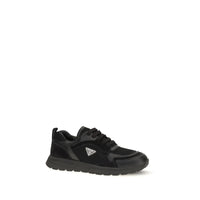 Black Fabric Athletic Sneakers