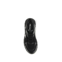 Black Fabric Athletic Sneakers