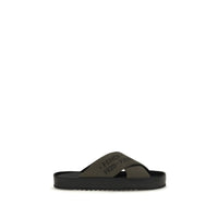 Bicolor Polyester Flat Sandals