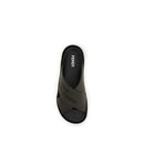 Bicolor Polyester Flat Sandals