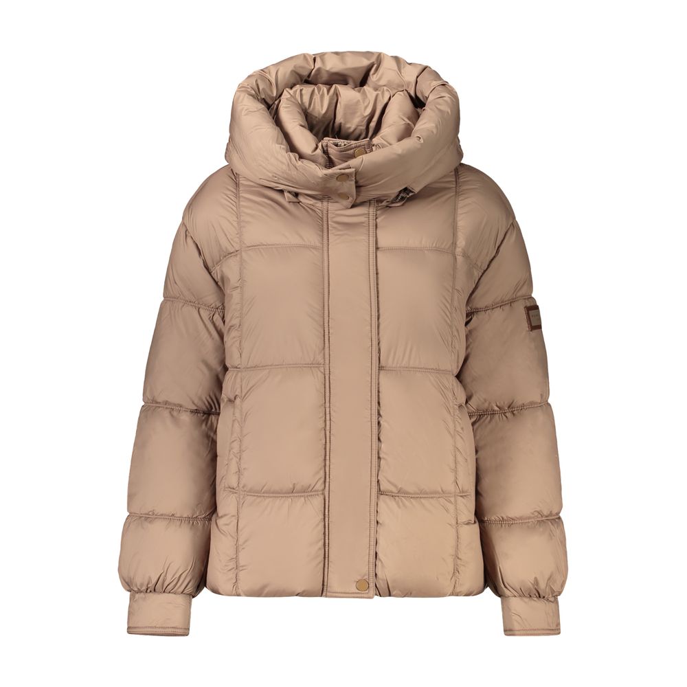 Brown Polyester Women's Jacket