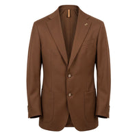 Brown Viscose Men's Jacket