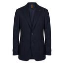 Blue Viscose Men Jacket