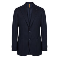 Blue Viscose Men Jacket