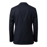Blue Viscose Men Jacket