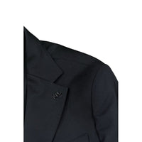 Blue Viscose Men Jacket