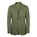 Green Cotton Men Jacket