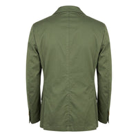 Green Cotton Men Jacket