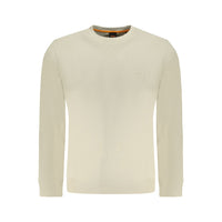 Beige Cotton Men Sweatshirt