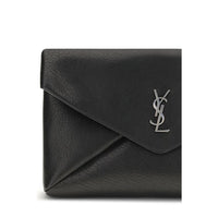 Black Calf Leather Bos Taurus Clutch Bag