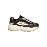 Black Polyester Women's Sneaker