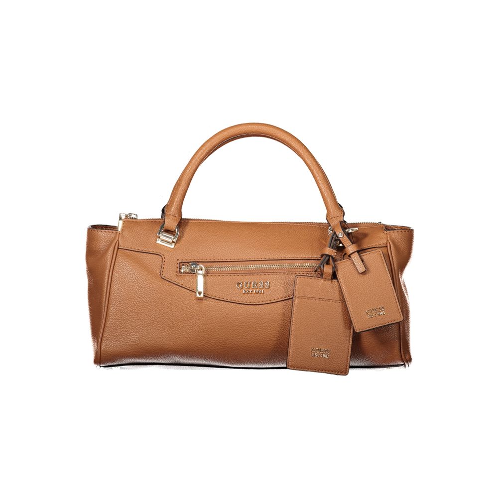 Brown Polyurethane Women's Bag