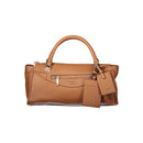 Brown Polyurethane Women's Bag