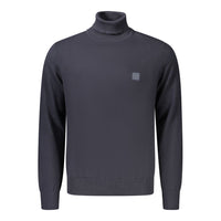 Blue Cotton Turtleneck