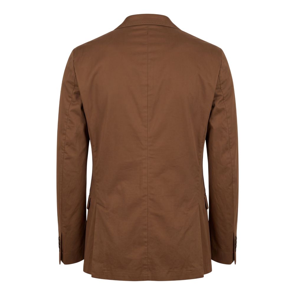 Brown Cotton Men's Jacket