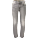 Grey Cotton Men's Jeans