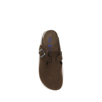 Brown Suede Leather Mules